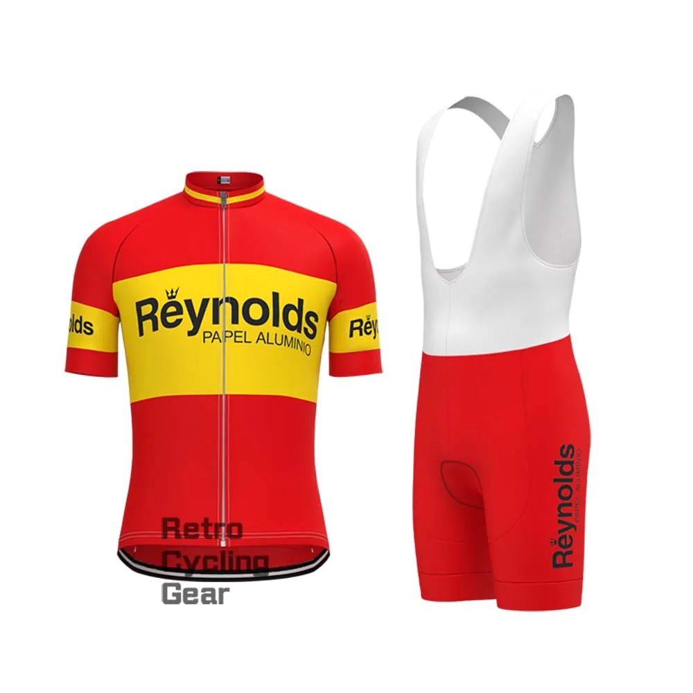 1980s red Reynolds Retro Long Sleeve Cycling Kits