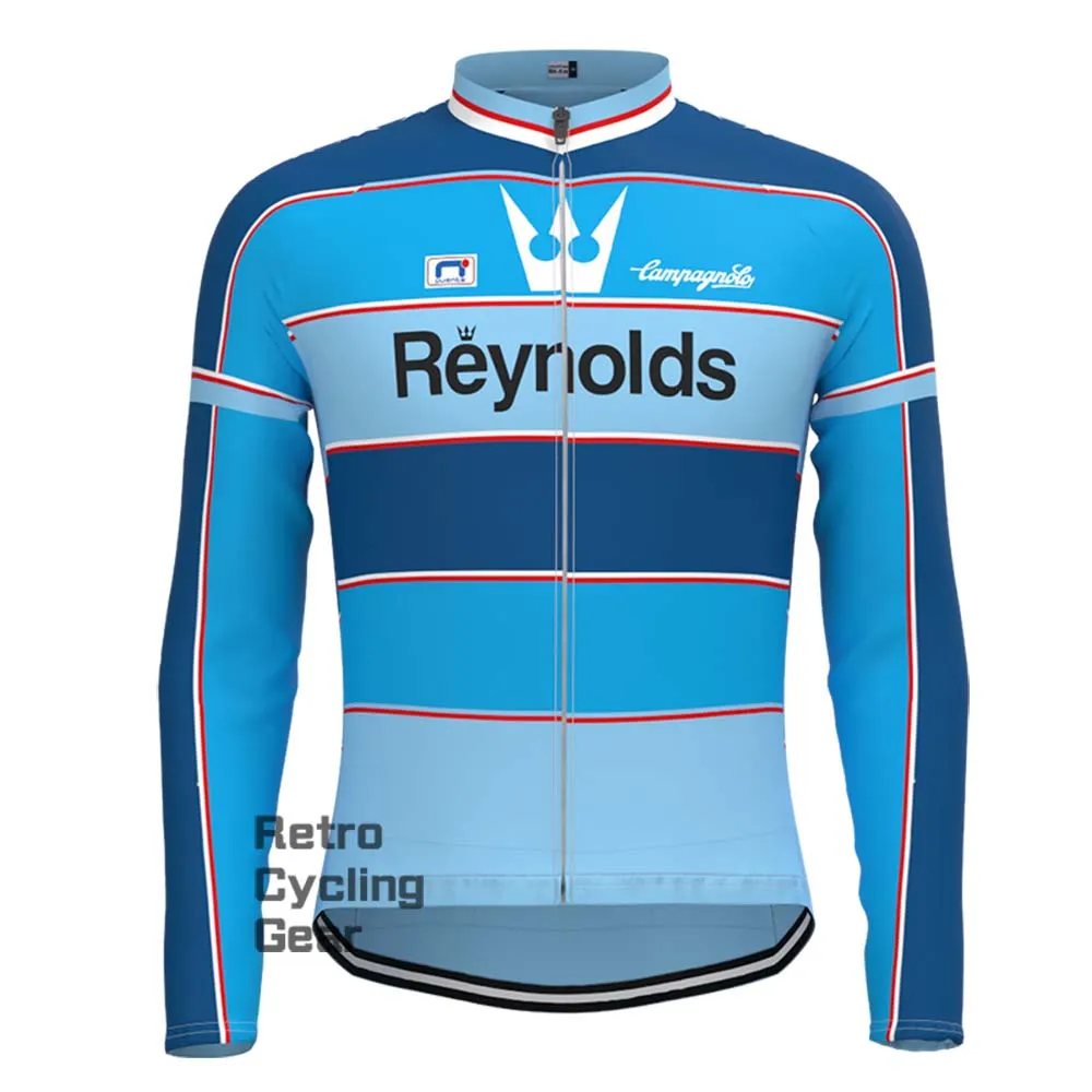 1990s blue Reynolds Retro Long Sleeve Cycling Kits