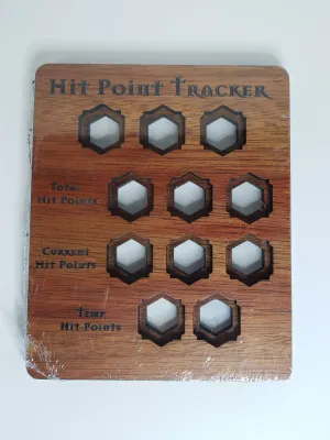 5e Hardwood Hit Point Tracker - Bloodwood