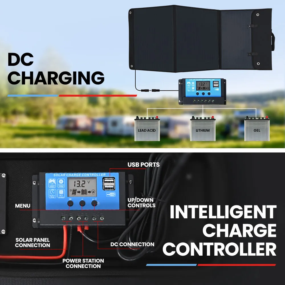 600W 300W Portable Power Station, 100W Solar Panels Genpower