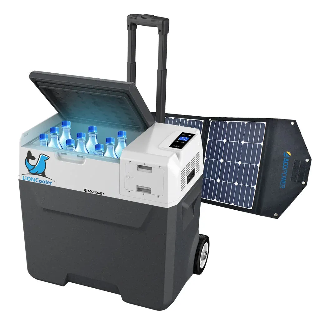 ACOPower LiONCooler X50A Portable Solar Fridge/Freezer   90W Solar Panel | 52 Quarts