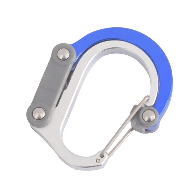 Aluminum Alloy D-type Outdoor Mountaineering Hook, Specification: S (Blue)