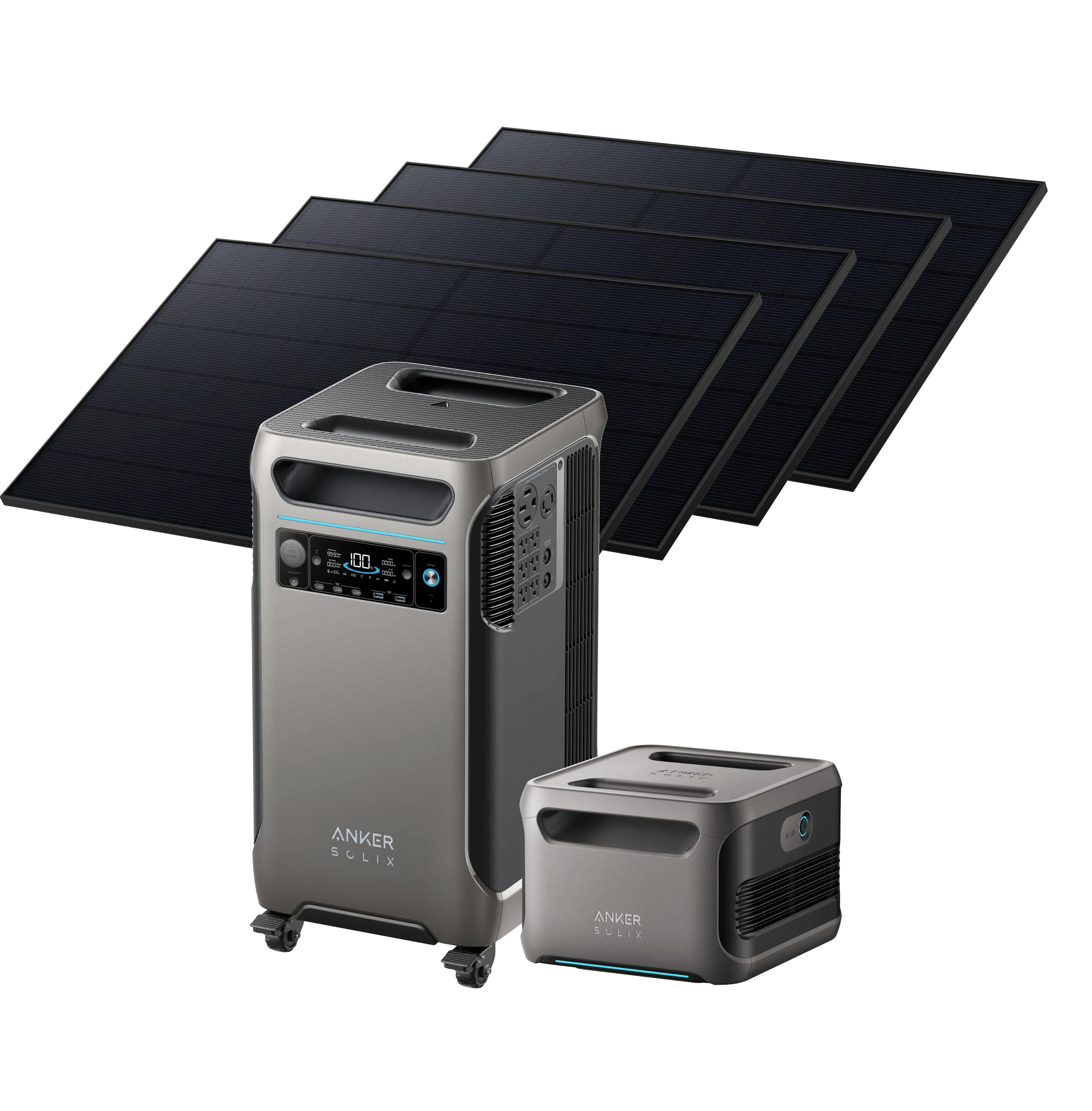 Anker SOLIX F3800   Expansion Battery   4 × 405W Rigid Solar Panel