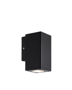 Argus Black Down Facing Square Outdoor Wall Light