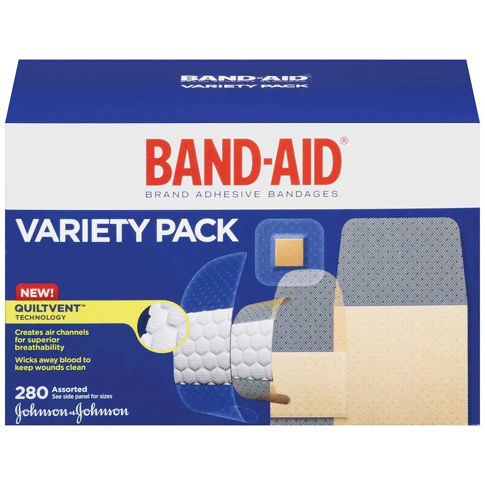 Band-Aid Variety Pack Adhesive Bandage Box of 280