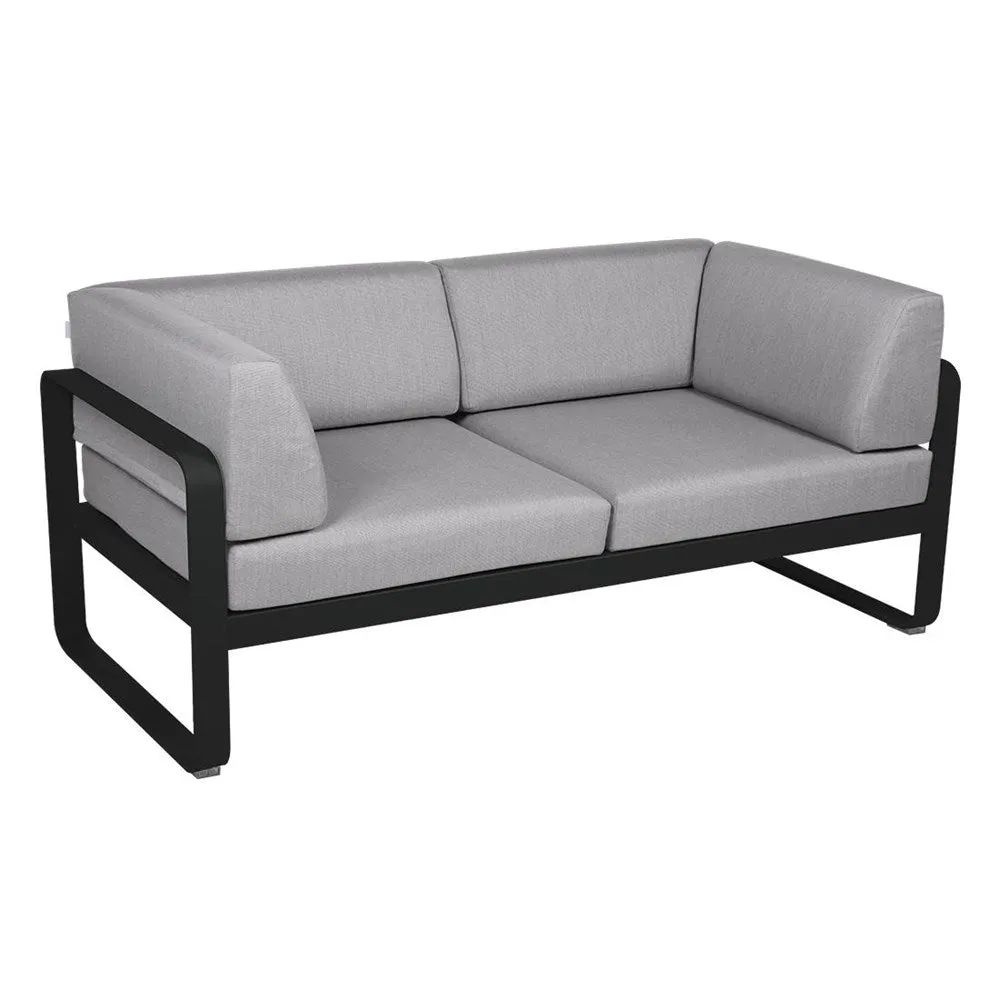 BELLEVIE 2-SEATER CLUB SOFA-FLANNEL GREY CUSHION