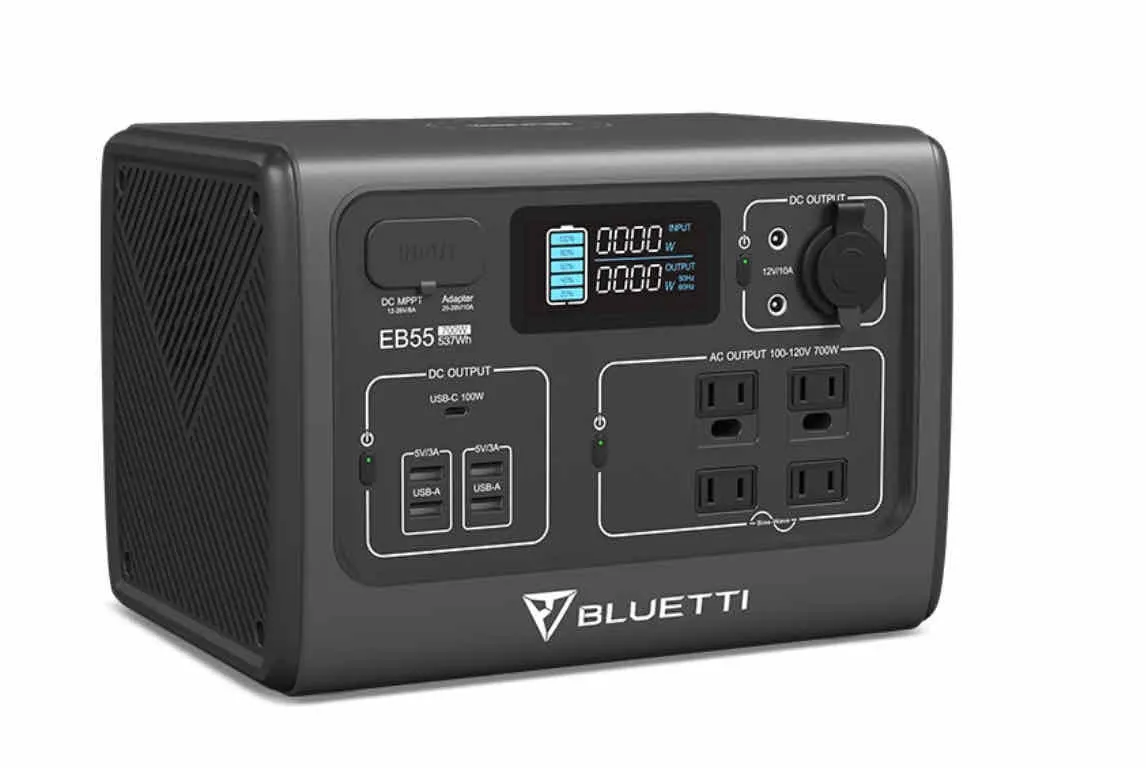 Bluetti EB55 Portable Power Station   1*PV120 Solar Panel