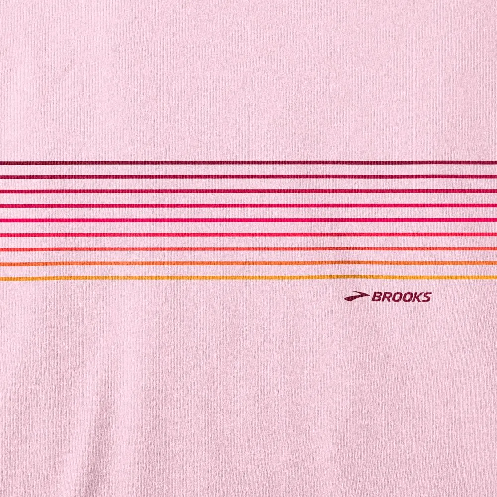 Brooks | Distance Short Sleeve 2.0 | Women's | Quartz/Gradient Stripe