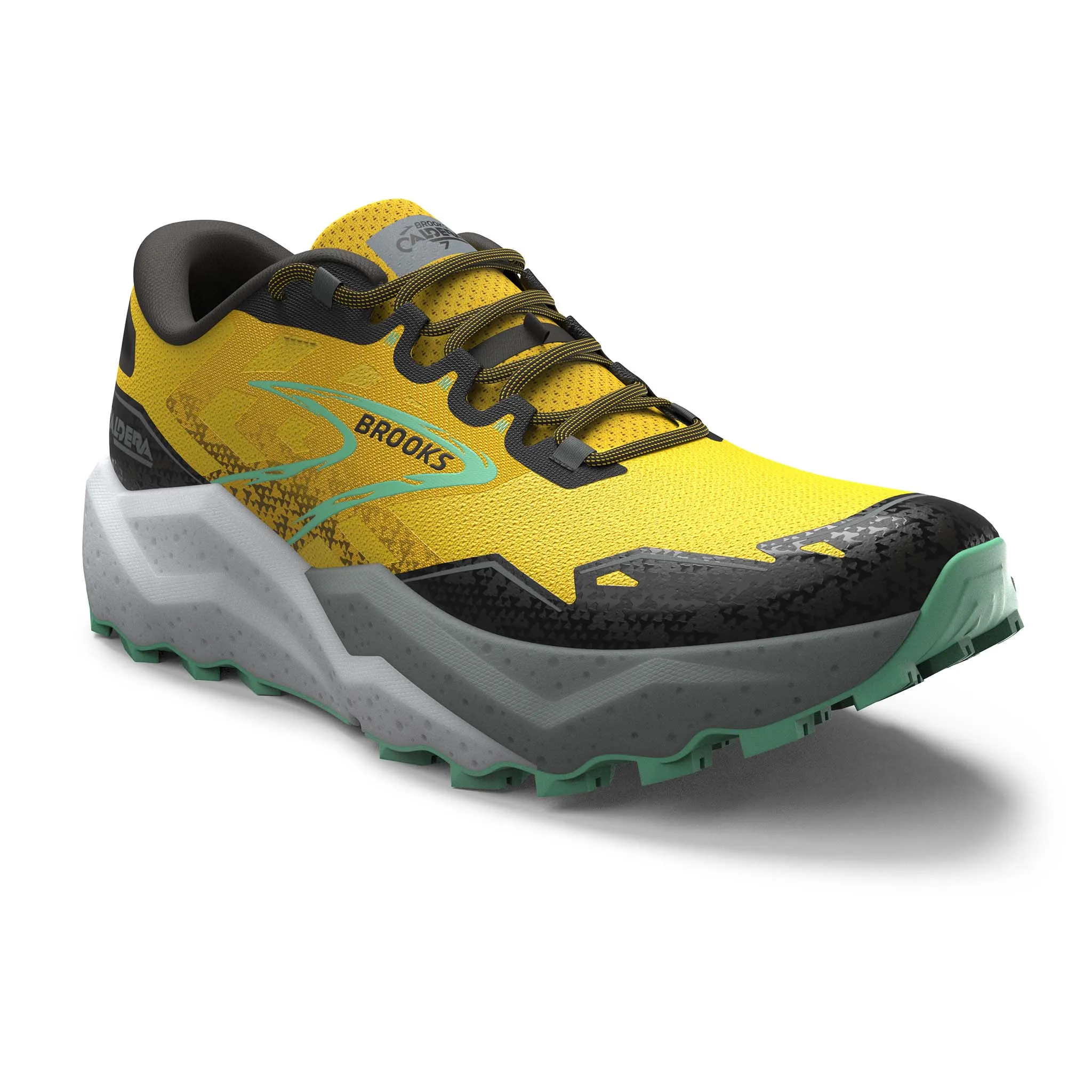 Brooks | Men's Caldera 7 Running Shoes - Lemon Chrome