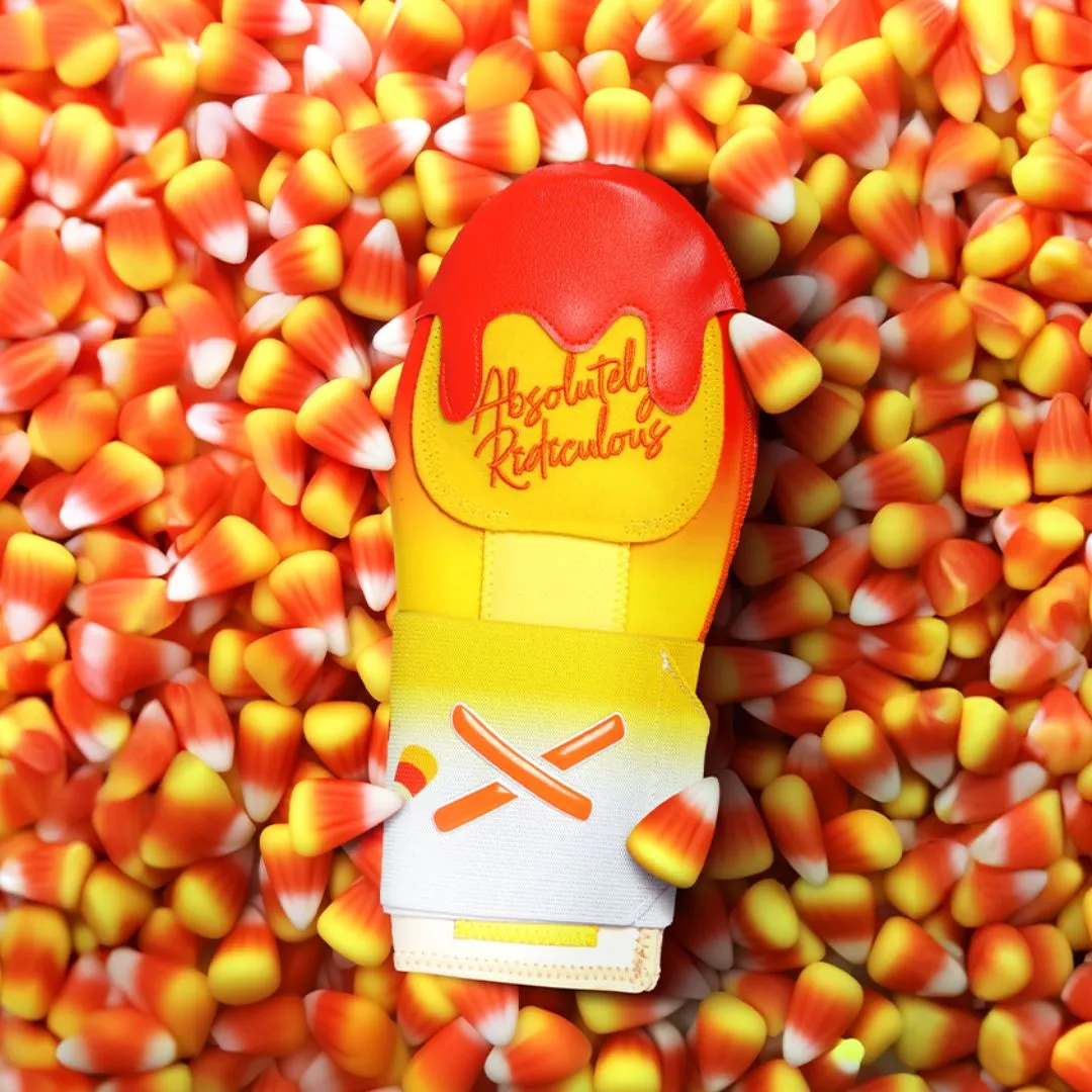 candy corn sliding mitt