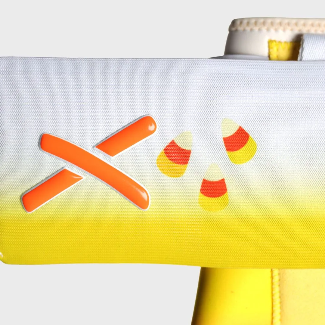 candy corn sliding mitt