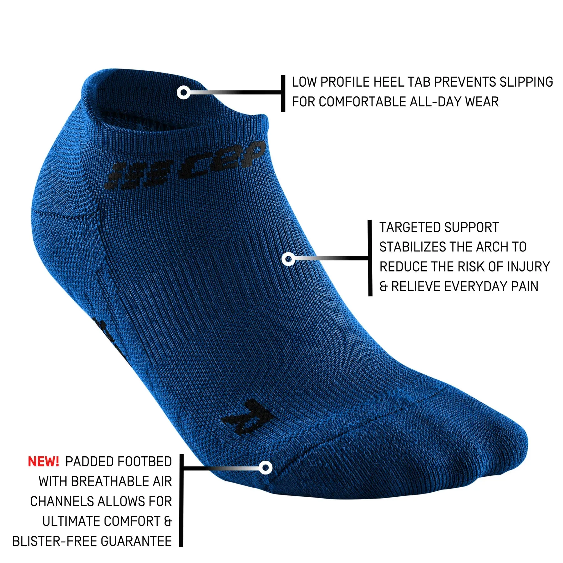 CEP | The Run No Show Socks 4.0 | Men's | Blue