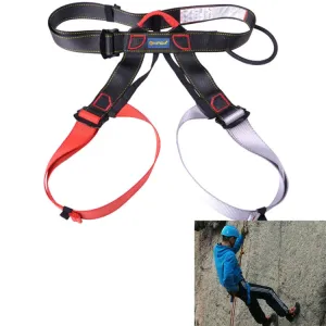 Climbing Harness Safe Seat Belt for Rock High Level Caving Climbing Adjustable Rappelling Equipment Half Body Guard Protect(Red)