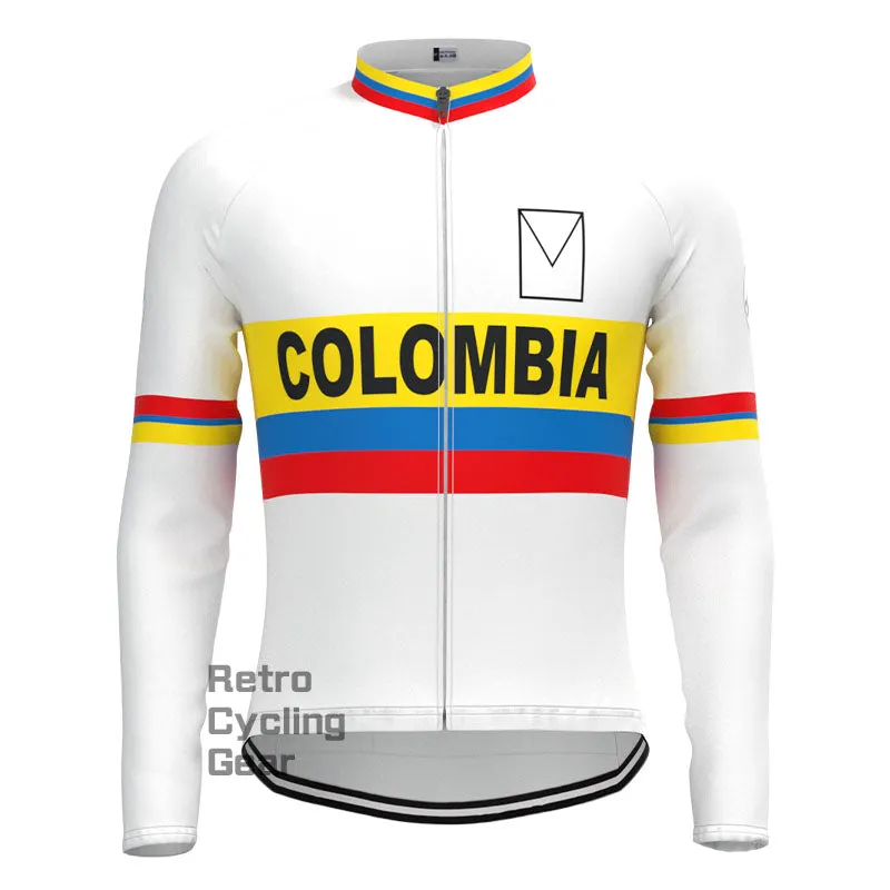 COLOMBIA Retro Long Sleeve Cycling Kit