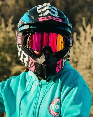 Contender PRO MX Goggles - Pink Plaid / REVO Pink Lens