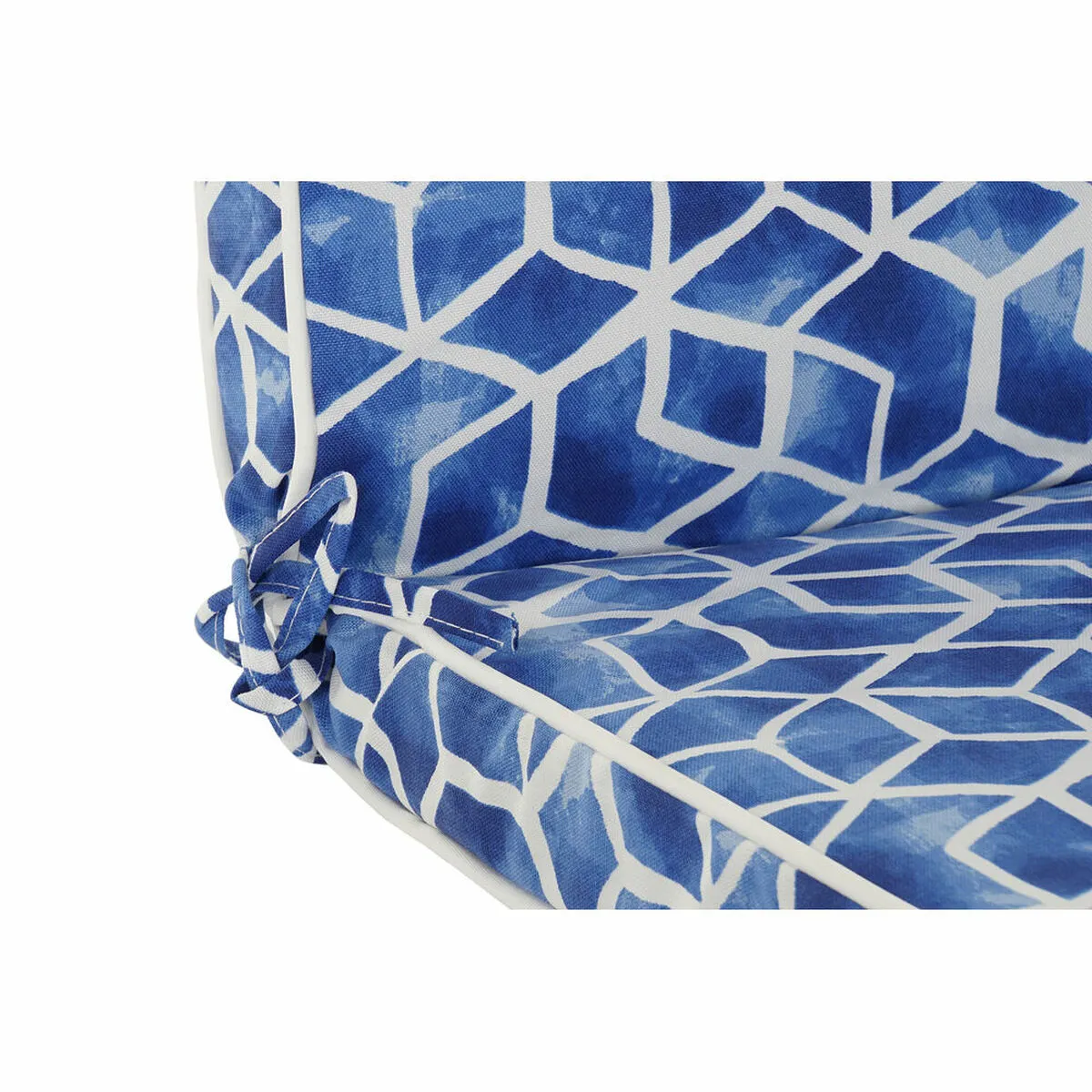 Cushion DKD Home Decor Blue White Rectangular Geometric 190 x 60 x 5 cm (190 x 60 x 5 cm)