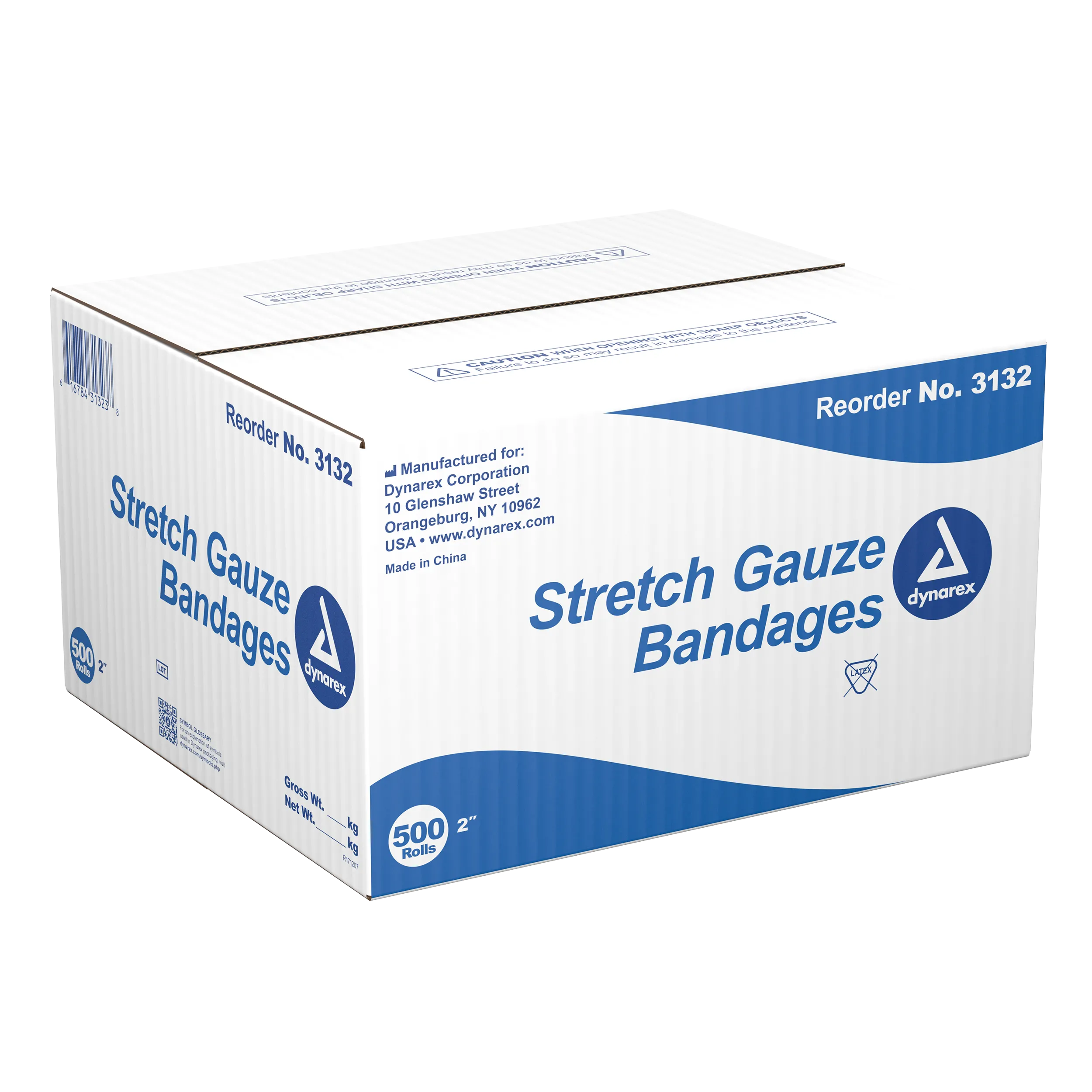 Dynarex - Non-sterile Stretch Gauze Bandage, 500/case or pack of 12