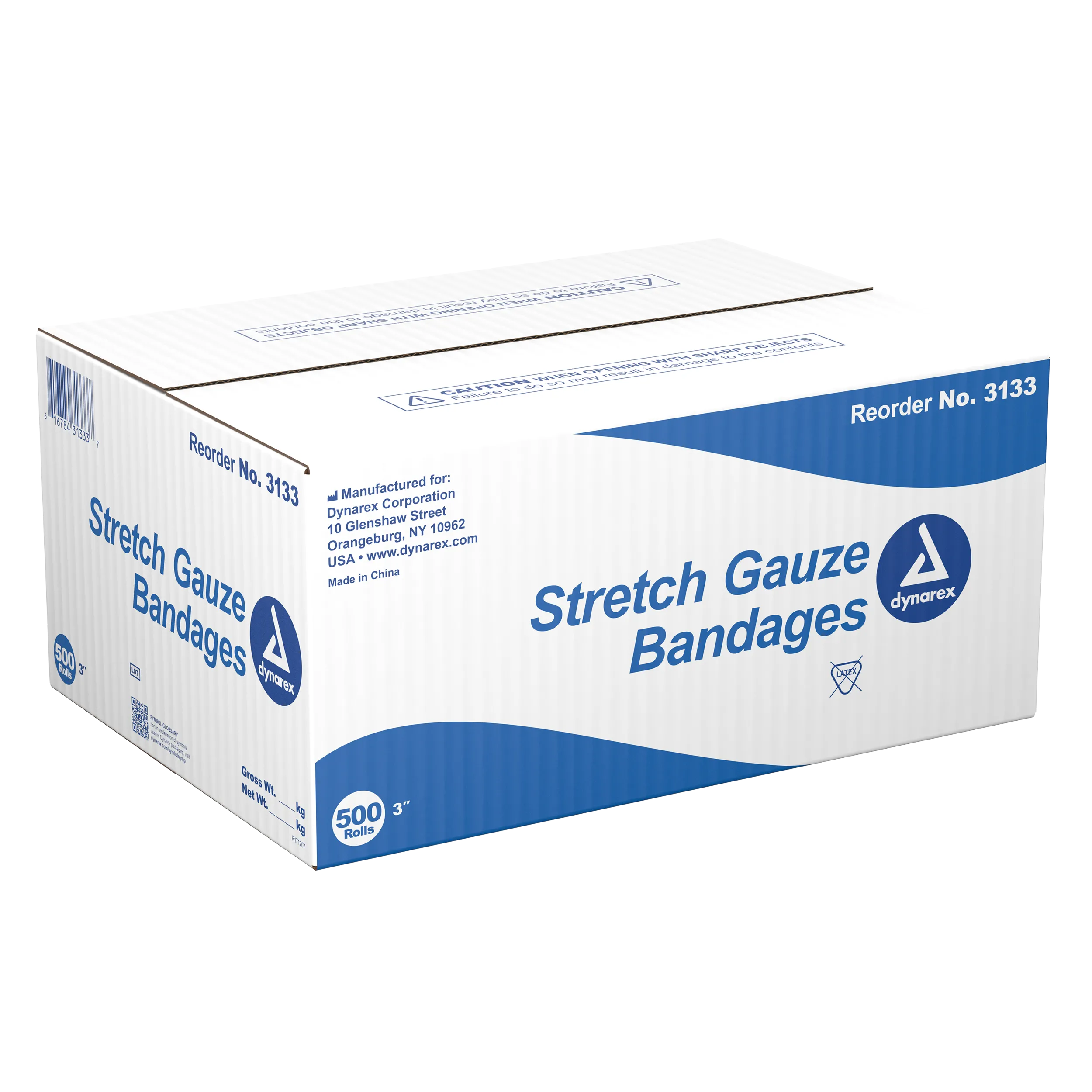 Dynarex - Non-sterile Stretch Gauze Bandage, 500/case or pack of 12