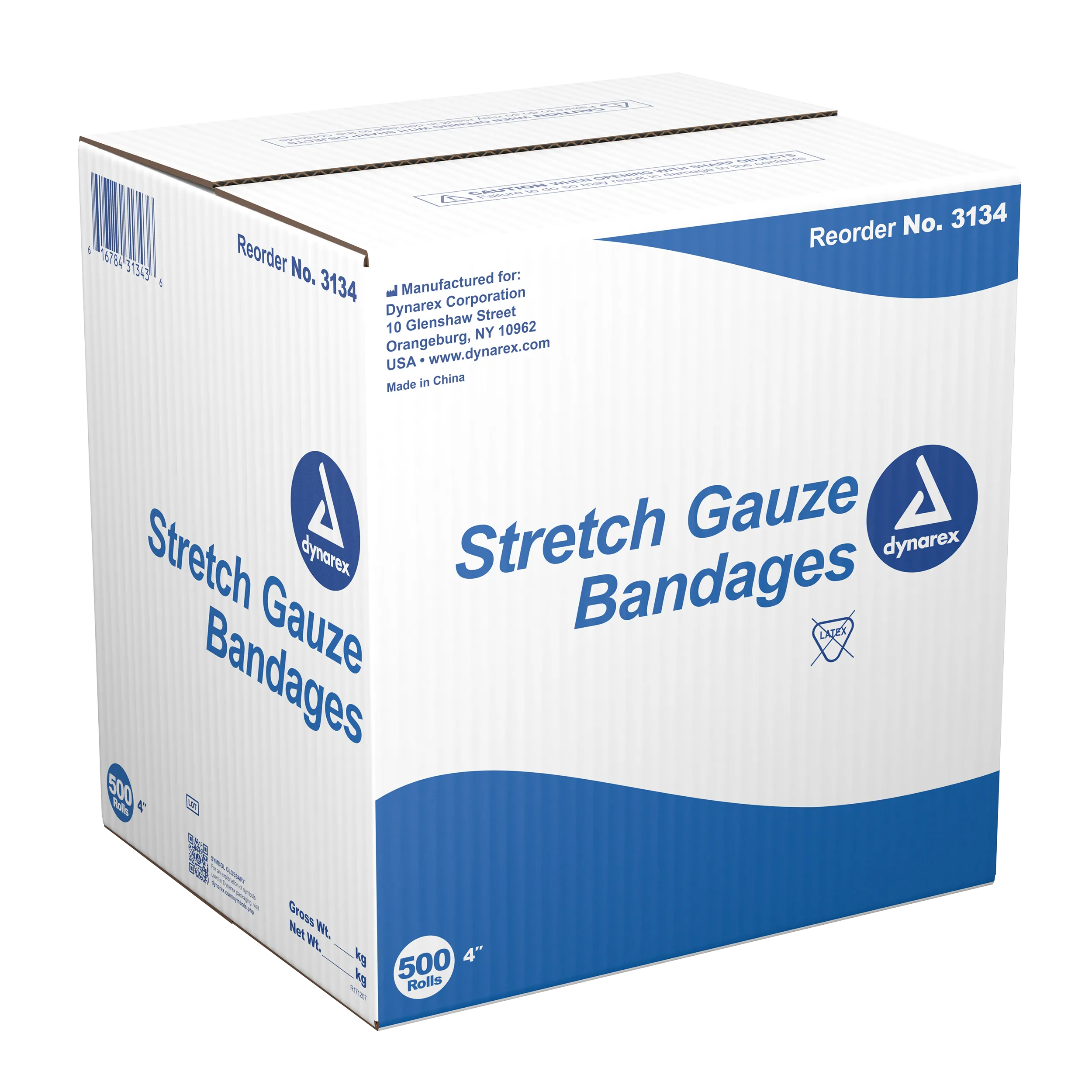 Dynarex - Non-sterile Stretch Gauze Bandage, 500/case or pack of 12