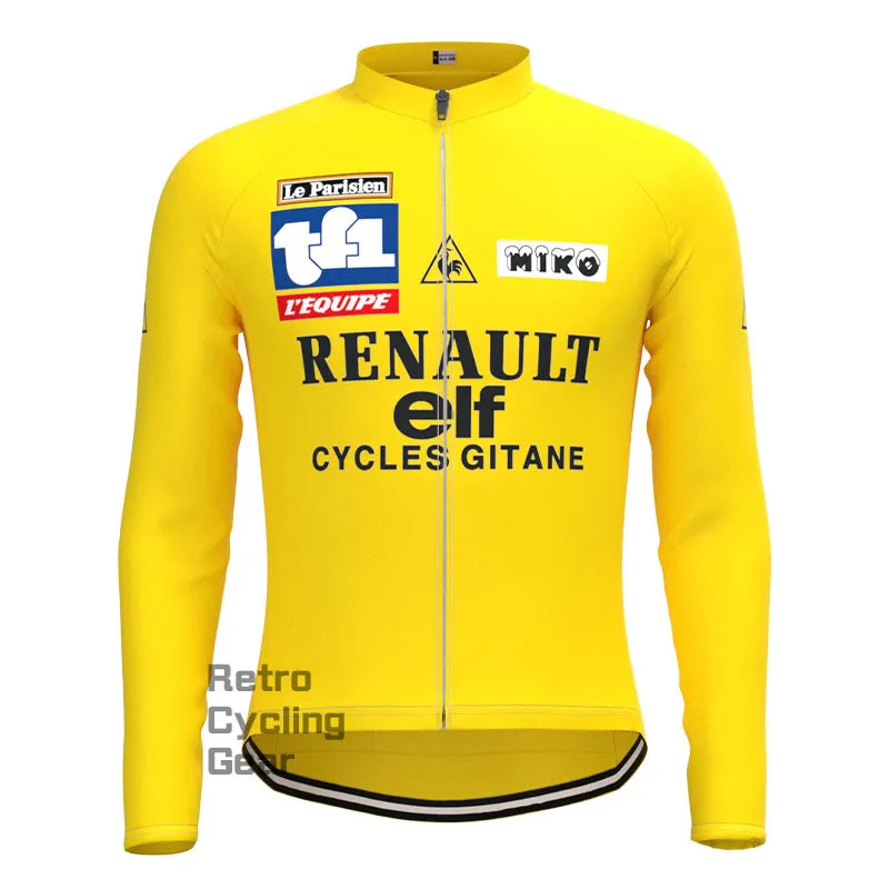 ELF Yellow Retro Long Sleeve Cycling Kit