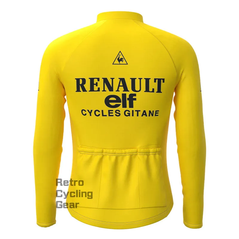 ELF Yellow Retro Long Sleeve Cycling Kit