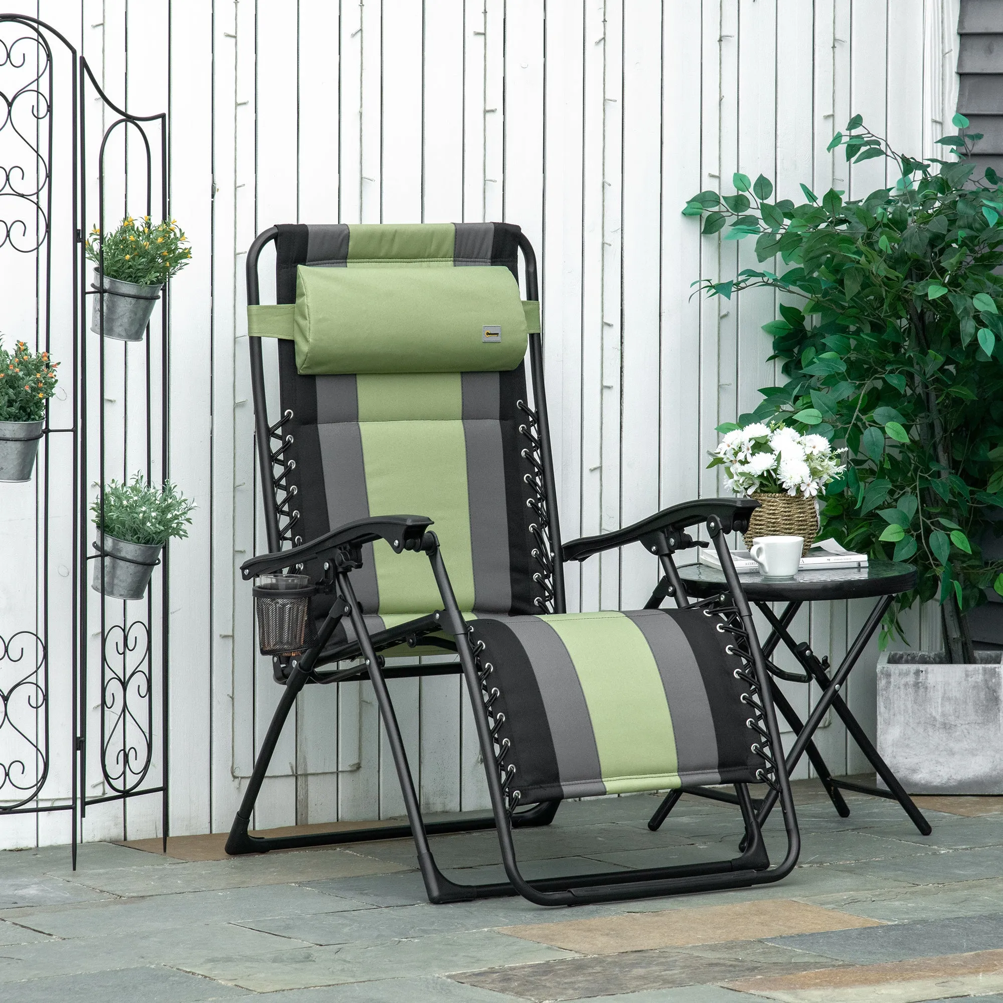 Ermi Outdoor Folding Patio Chairs - Green