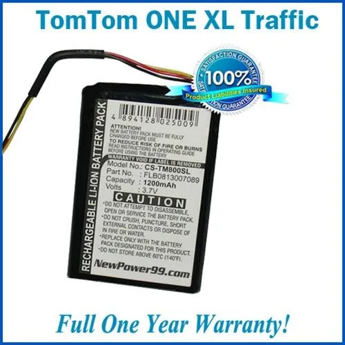 Extended Life Battery For The TomTom ONE XL Traffic GPS with Special Tools