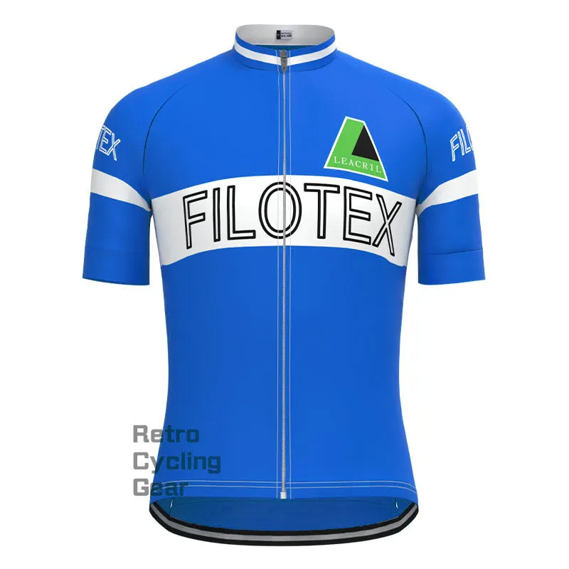 Filotex Bright Blue Retro Long Sleeve Cycling Kit