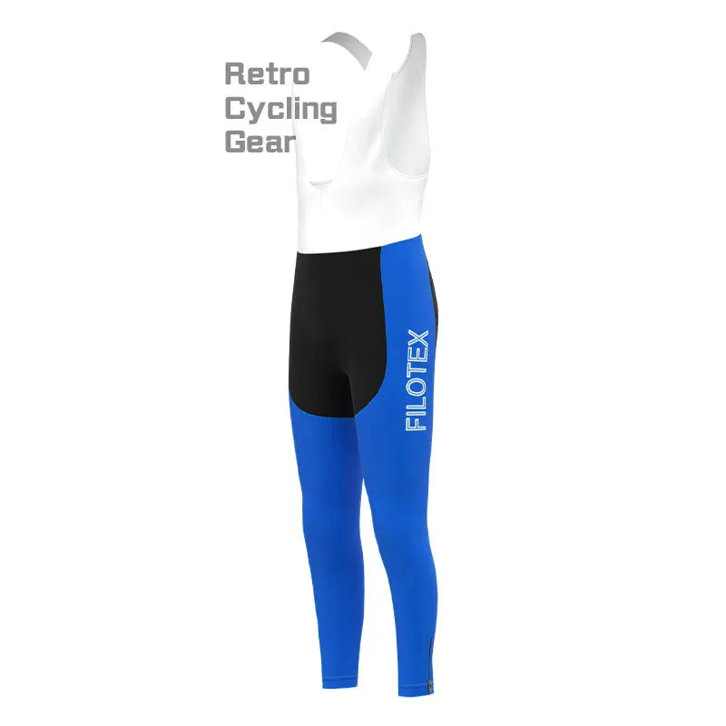 Filotex Bright Blue Retro Long Sleeve Cycling Kit