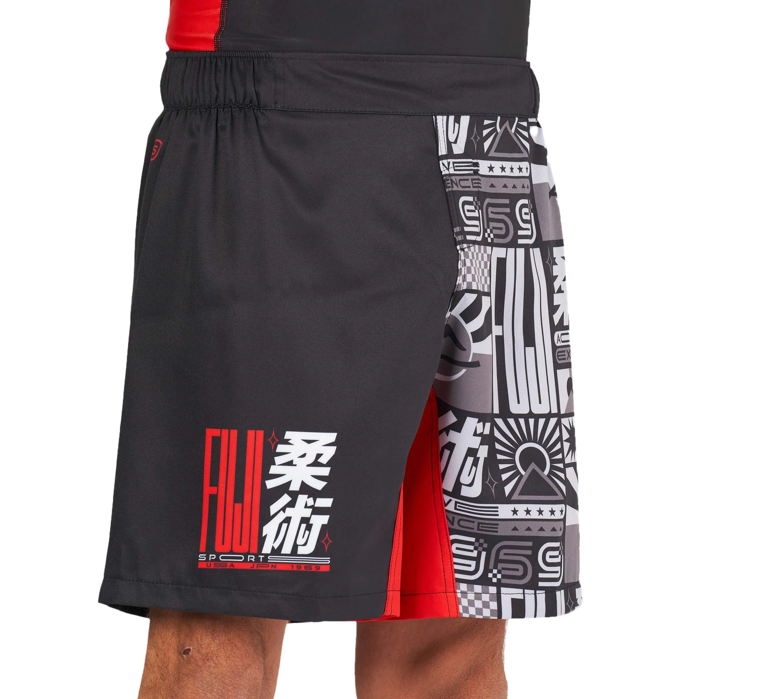 FUJI Flag Lightweight Shorts Black/Red