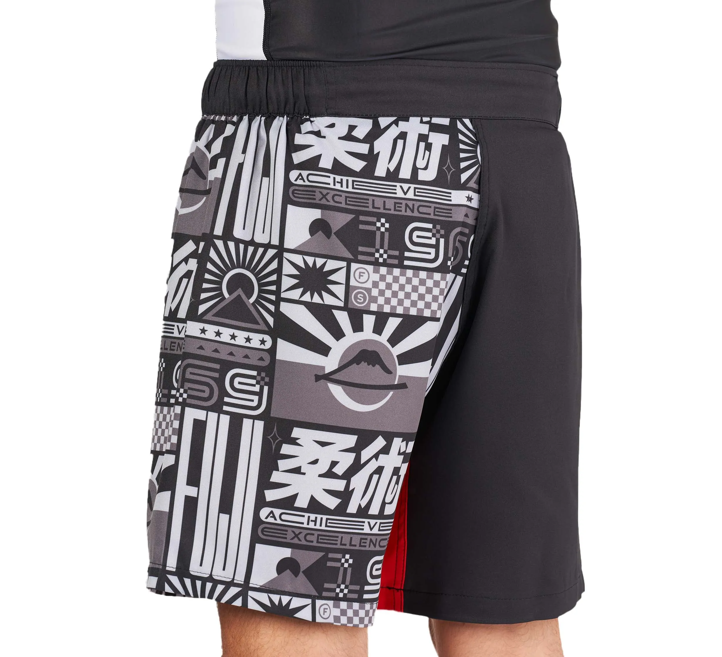 FUJI Flag Lightweight Shorts Black/Red