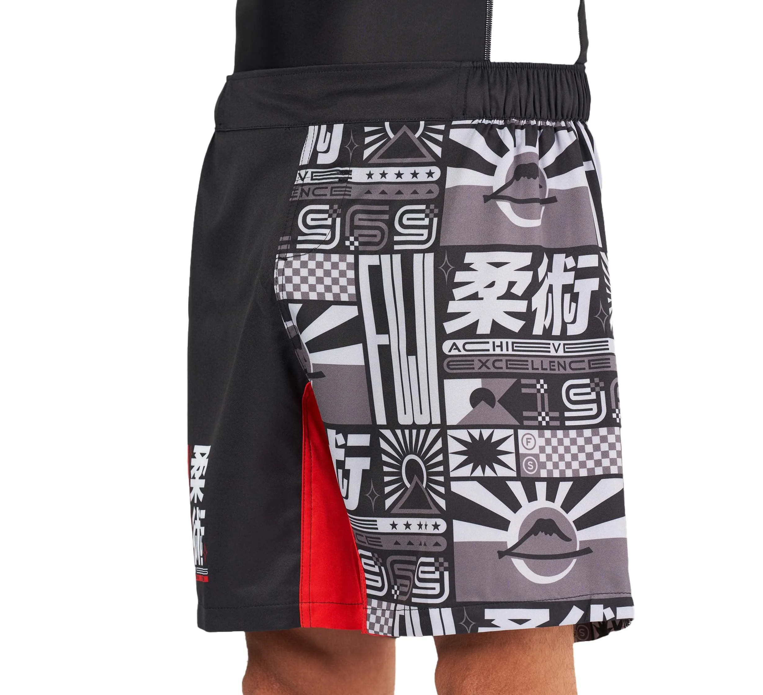 FUJI Flag Lightweight Shorts Black/Red