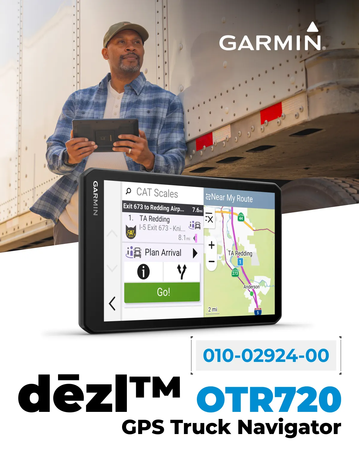 Garmin dezl OTR Easy-to-Read GPS Truck Navigator, Wearable4U