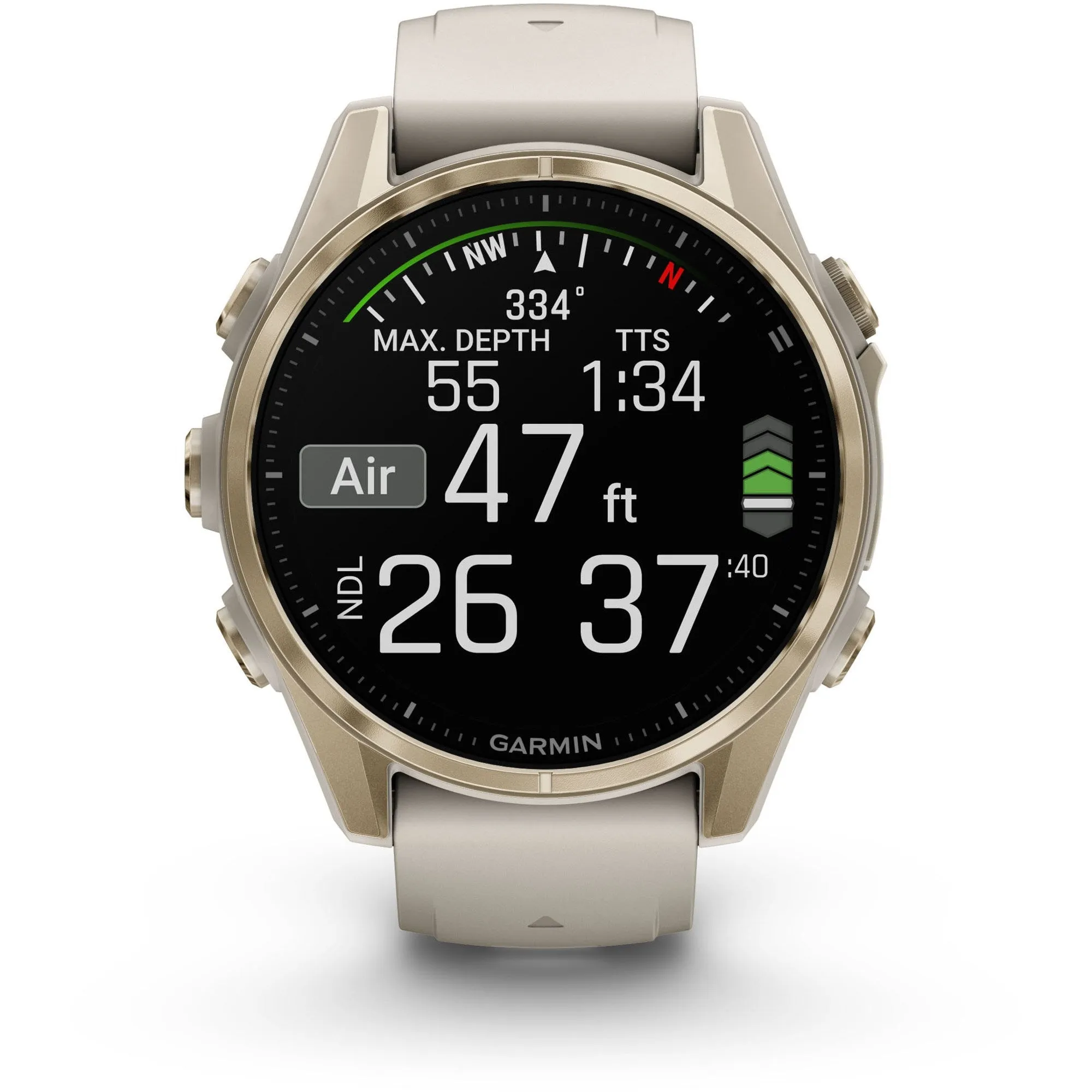 Garmin | Fenix 8 AMOLED Sapphire | Soft Gold/Fog Gray