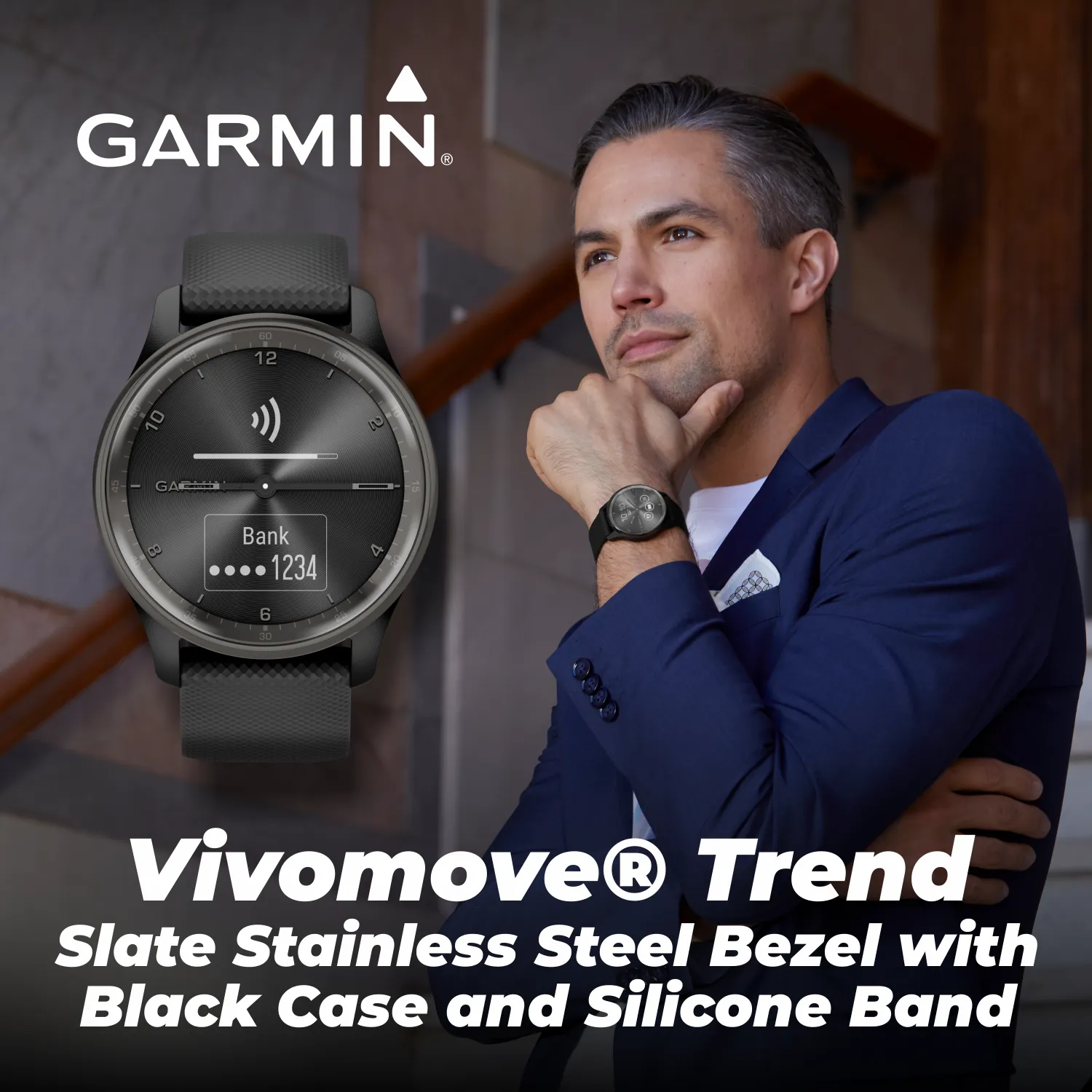 Garmin Vivomove Trend 40 mm Hybrid Smartwatch