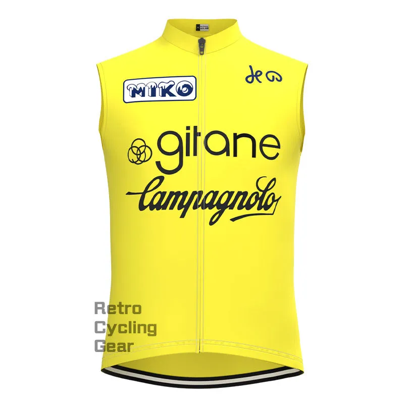 Girane Yellow Retro Long Sleeve Cycling Kit