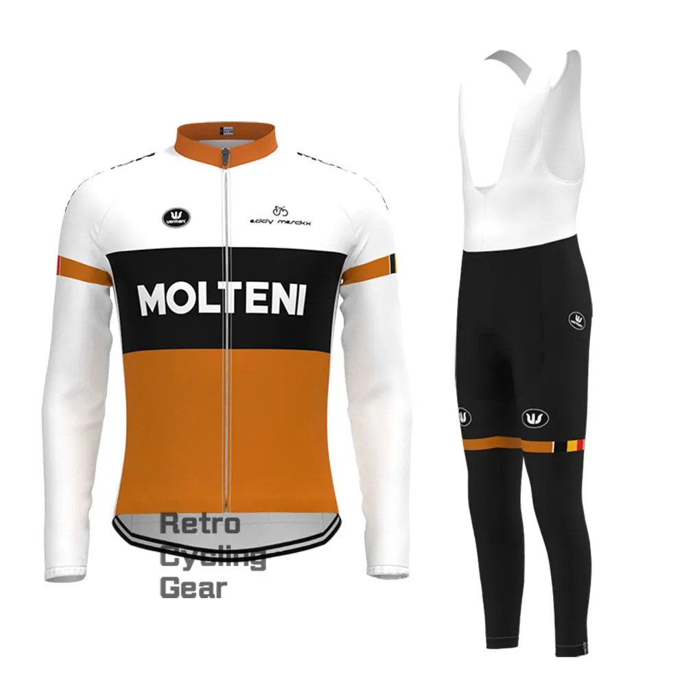 Italy MOLTENI Retro Long Sleeve Cycling Kits