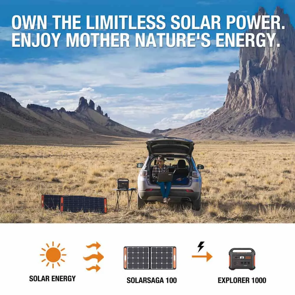 Jackery Solar Generator 1000 (Jackery 1000   2 x SolarSaga 100W)