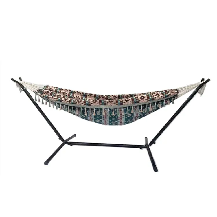 Jacquard Canvas Double Plus Hammock Outdoor Indoor Tassel Hammock(705)