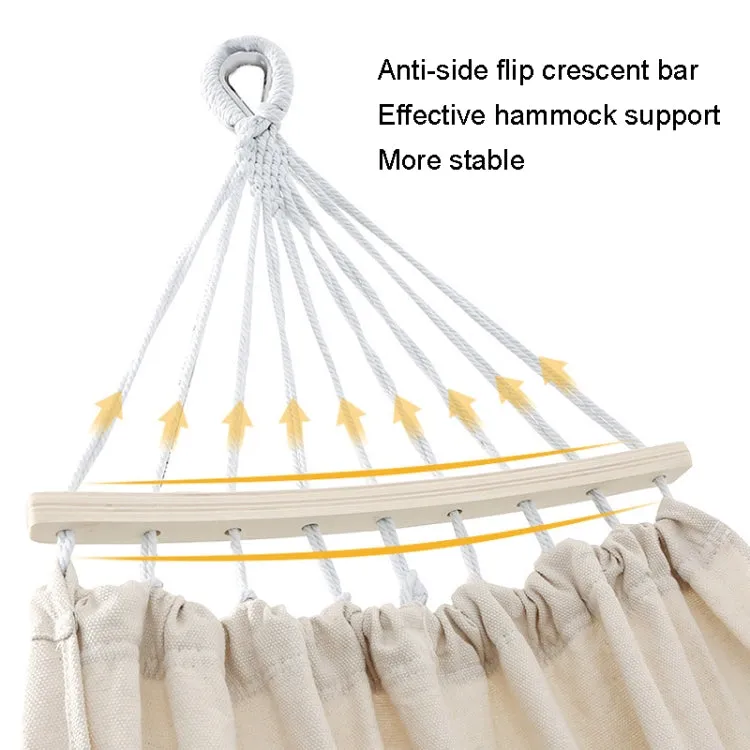 KLY829 Camping Indoor Hammock Outdoor Swing, Style: Classic Dual Beige