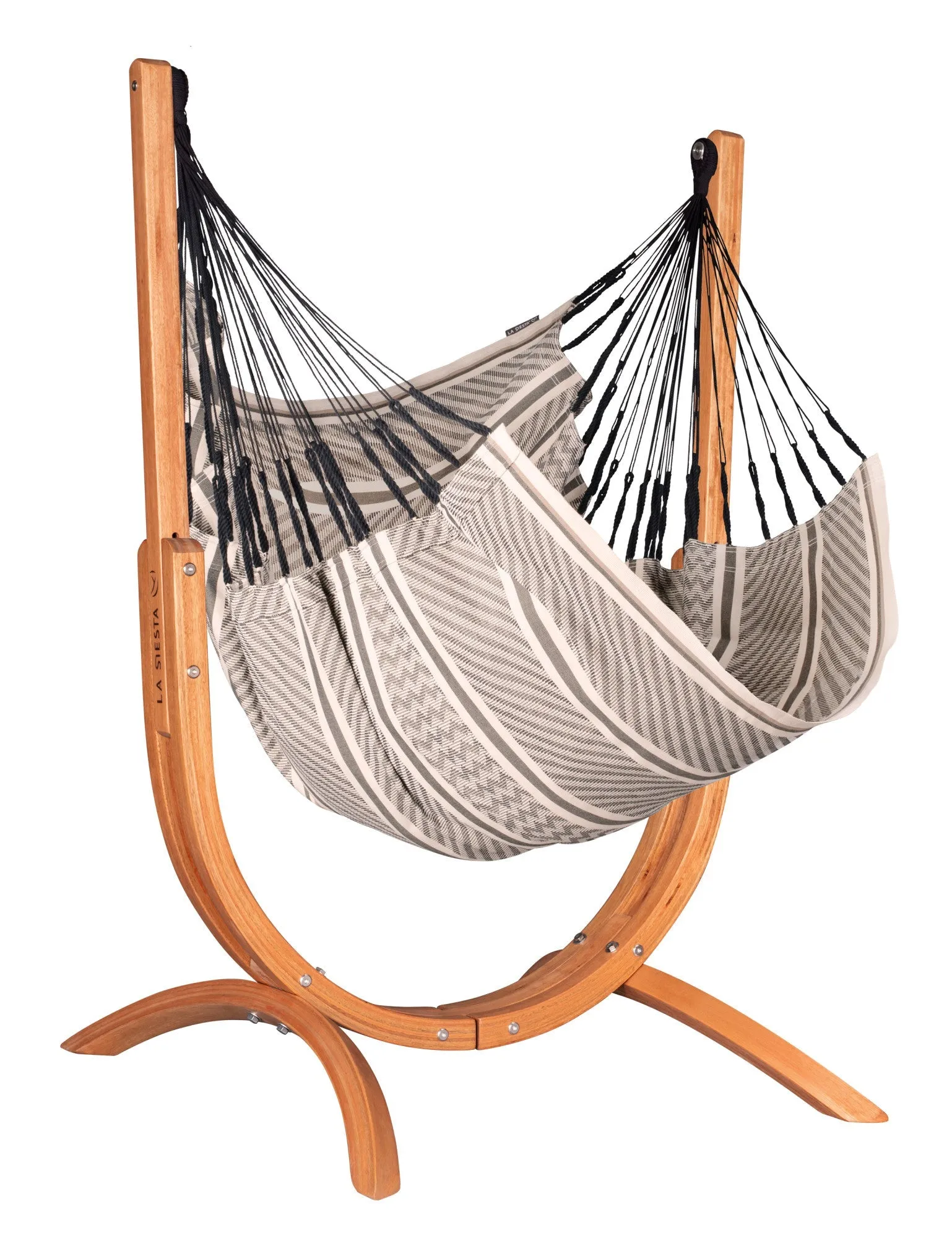 LA SIESTA Udine Organic Hammock Chair with Wooden Stand (W 115 cm)