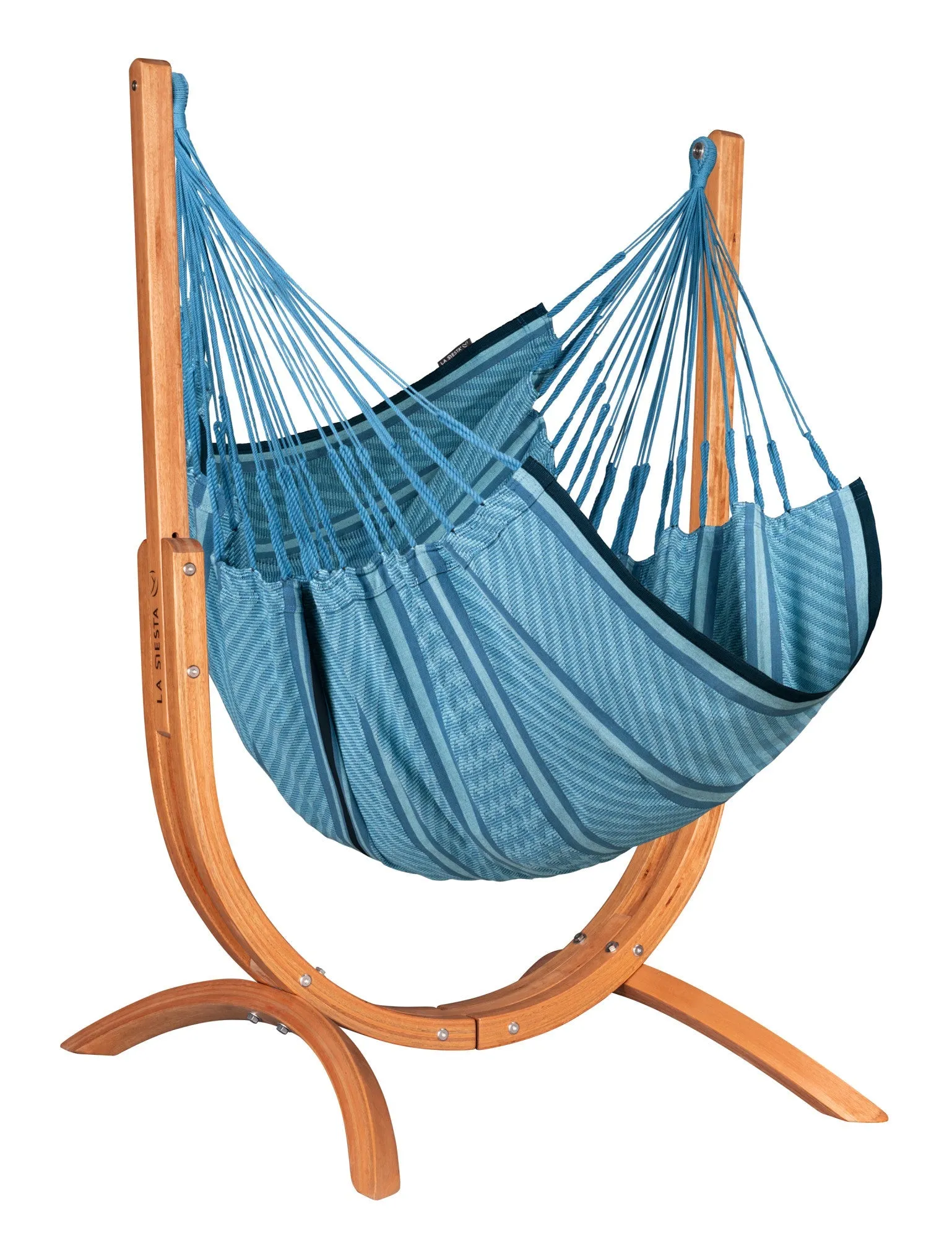 LA SIESTA Udine Organic Hammock Chair with Wooden Stand (W 115 cm)