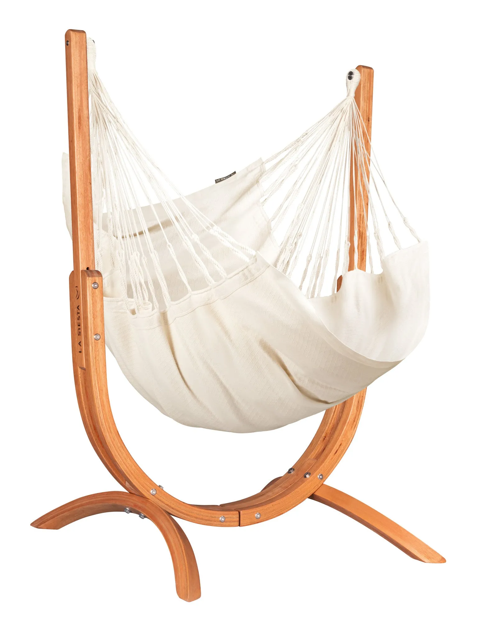 LA SIESTA Udine Organic Hammock Chair with Wooden Stand (W 115 cm)