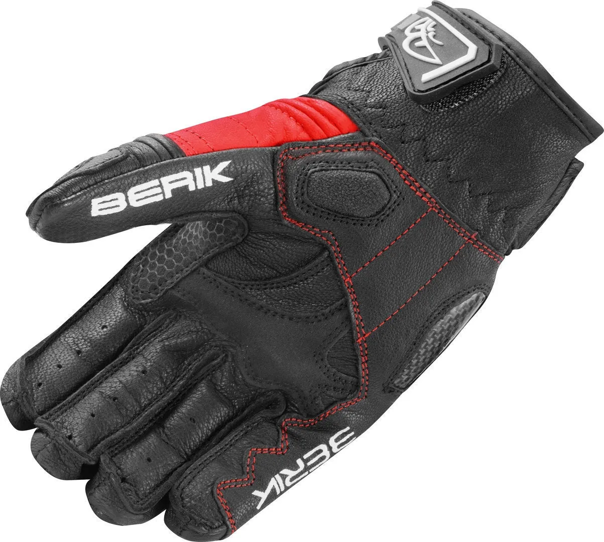 LDX Berik Women's Motorcycle Gloves, Black/White/Red