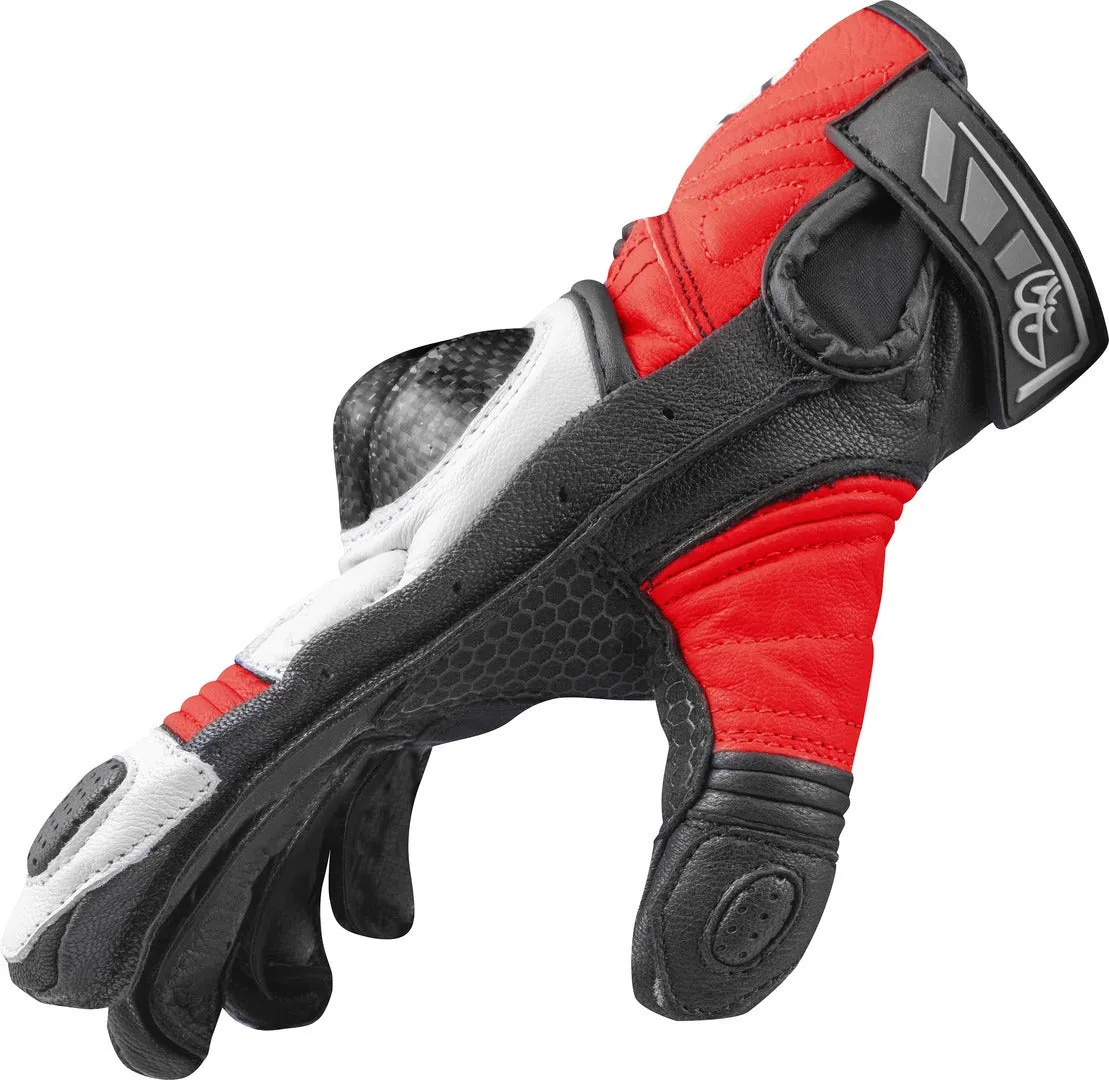 LDX Berik Women's Motorcycle Gloves, Black/White/Red