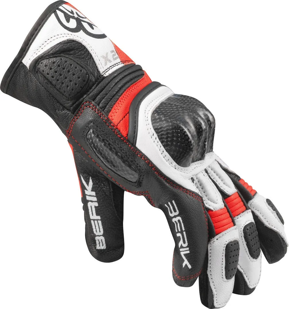 LDX Berik Women's Motorcycle Gloves, Black/White/Red