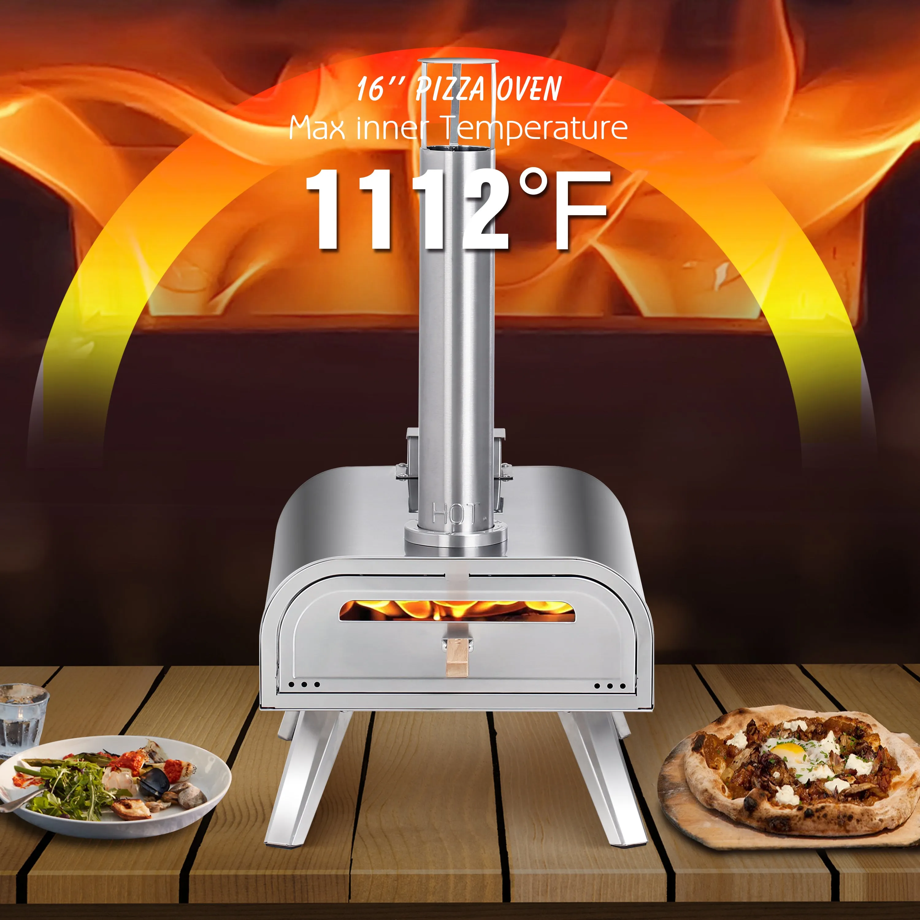 Mastercook 16'' Outdoor Pellet Pizza Oven