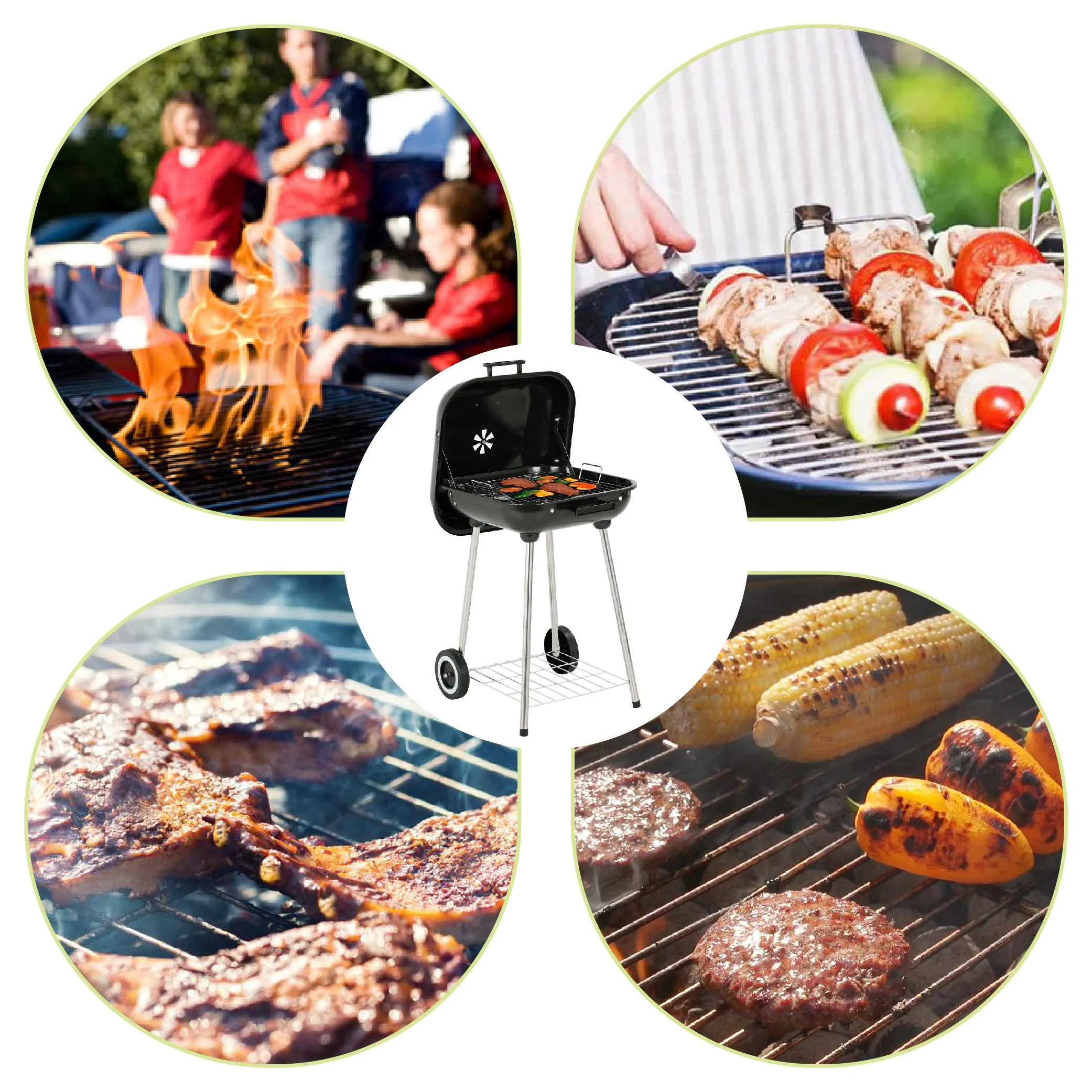 Matercook 18" Portable Outdoor Charcoal Grill