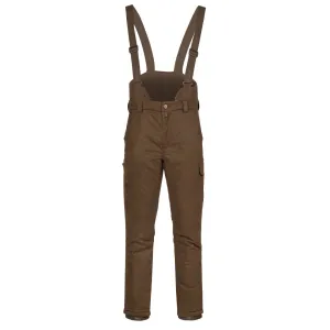 Matti Suede Bib Trousers - Dark Brown by Blaser