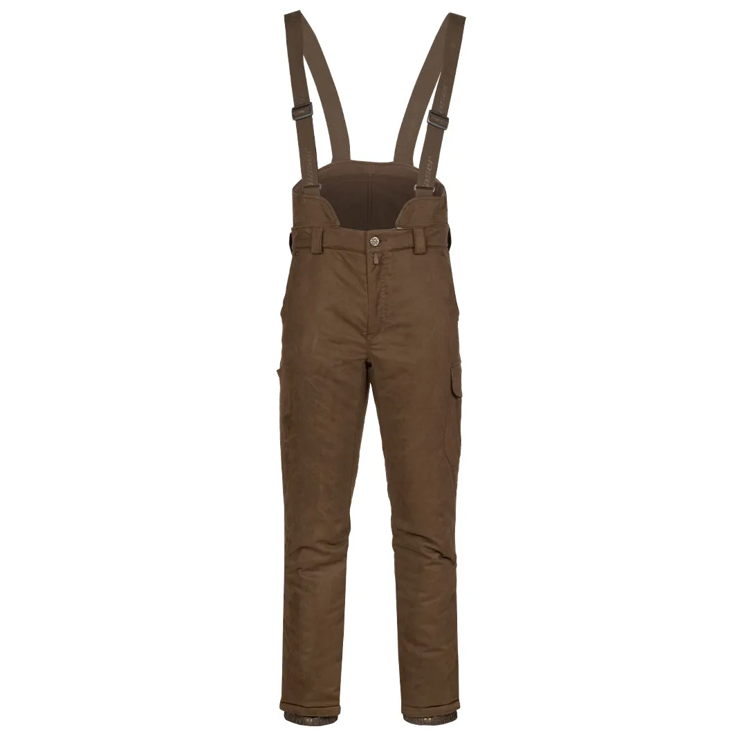 Matti Suede Bib Trousers - Dark Brown by Blaser